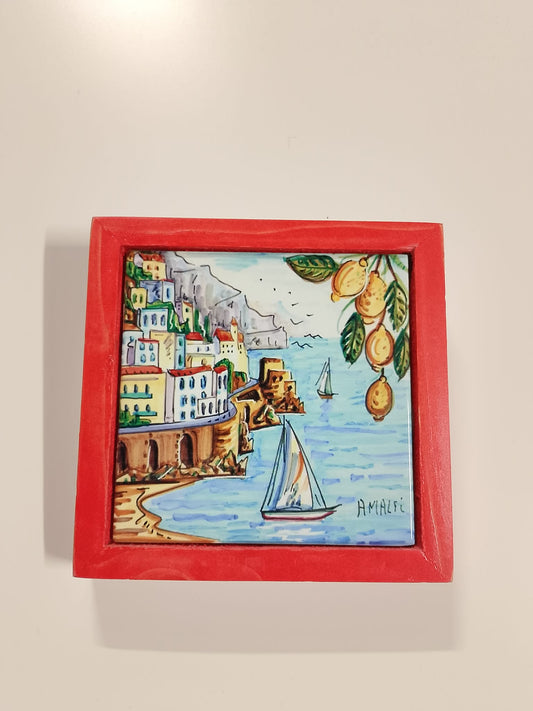 Cornice con piastrella in foto ceramica