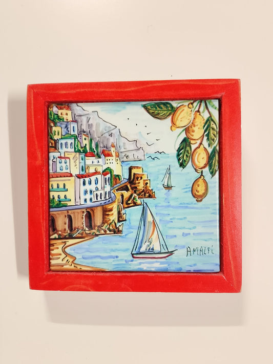 Cornice con piastrella in foto ceramica